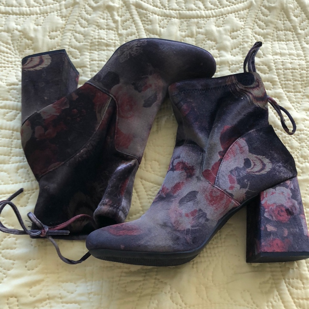 Velvet booties.